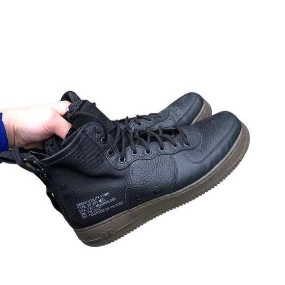 2017 Nike Air Force 1 Mid Black Dark Hazel Size 11 Black - Picture 16 of 16